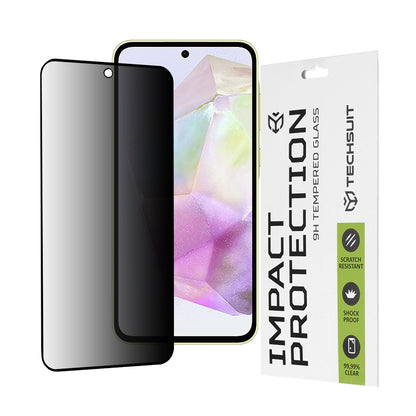 Película protetora de ecrã Privacy Techsuit para Samsung Galaxy M56 M566 / M35 / A55 5G A556 / A35 5G A356, Vidro Temperado, Cola Total, 111D