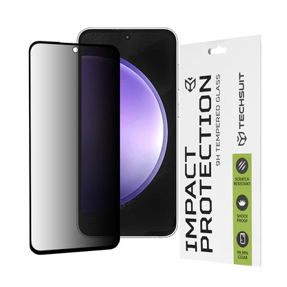 Película protetora de ecrã Privacy Techsuit para Samsung Galaxy S23 FE S711, Vidro Temperado, Cola Total, 111D