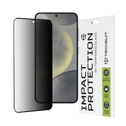 Película protetora de ecrã Privacy Techsuit para Samsung Galaxy S25 S931 / S24 S921, Vidro Temperado, Cola Total, 111D