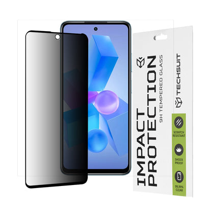 Película de proteção de ecrã Privacy Techsuit para Tecno Spark 20 Pro / Pova 5 Pro / Hot 40 / Hot 40 Pro, Vidro Temperado, Cola Total, 111D