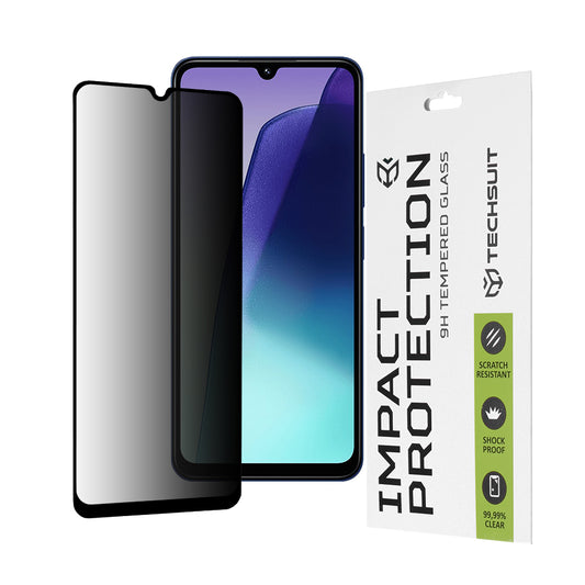 Película protetora de ecrã Privacy Techsuit para Xiaomi Redmi A5 4G (Regional) / 14C / Poco C75, Vidro Temperado, Cola Total, 111D