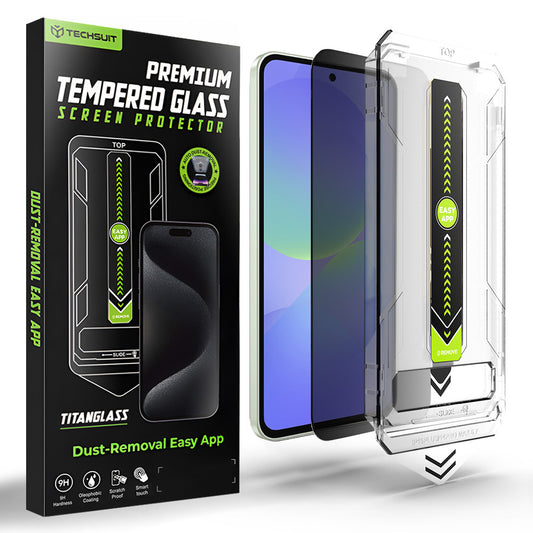 Película de proteção de ecrã Privacy Techsuit TitanGlass CrystalHD para Samsung Galaxy A37 5G / A36 A366, Vidro Temperado, Cola Total