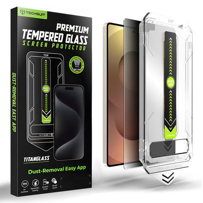 Película de Proteção de Ecrã Privacy Techsuit TitanGlass CrystalHD para Samsung Galaxy S26 Ultra S948, Vidro Temperado, Full Glue