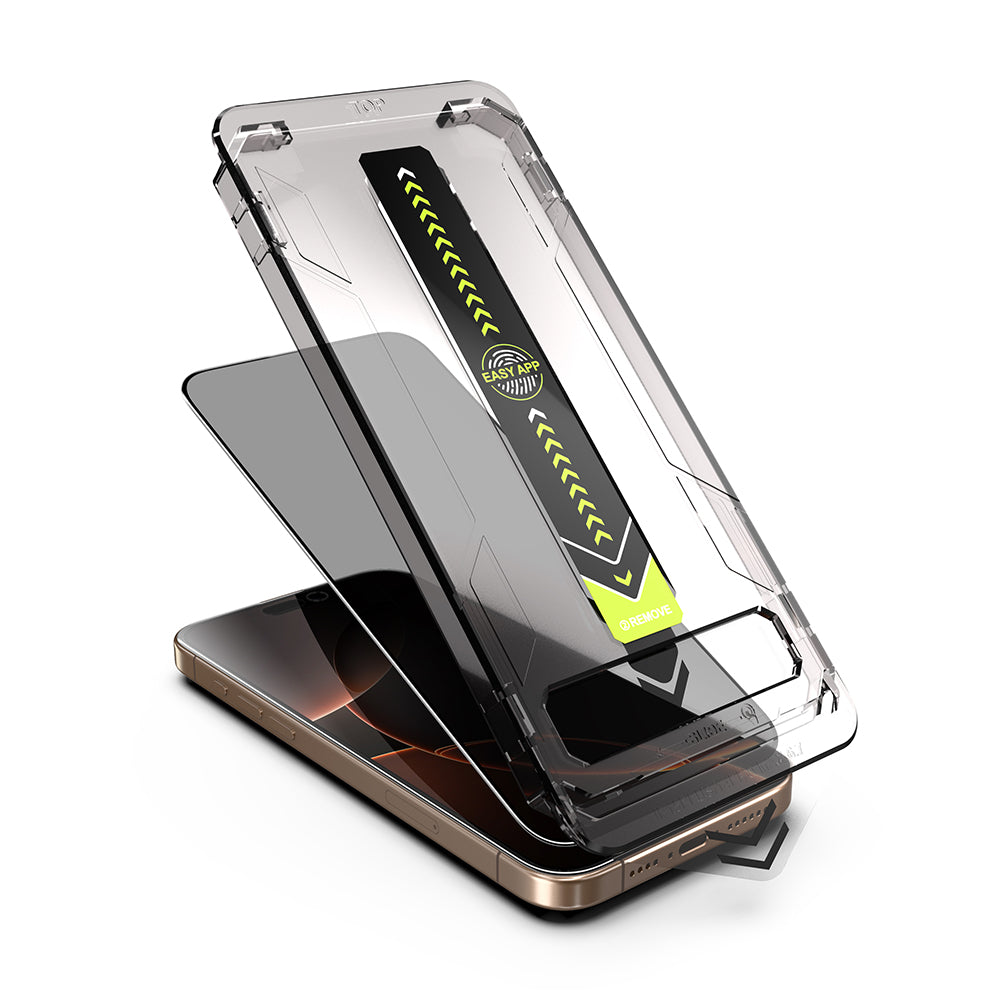 Película de Proteção de Ecrã Privacy Techsuit TitanGlass para Apple iPhone 17 Pro, Vidro Temperado, Full Glue