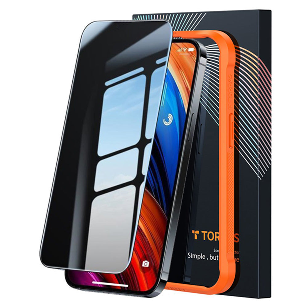 Película de Proteção de Ecrã Privacy Torras GlassGo Epic para Apple iPhone 15 Pro Max, Vidro Temperado, Full Glue