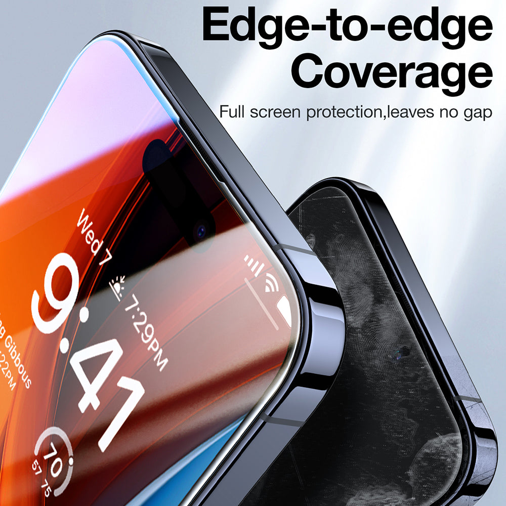 Película de Proteção de Ecrã Privacy Torras GlassGo Epic para Apple iPhone 15 Pro Max, Vidro Temperado, Full Glue