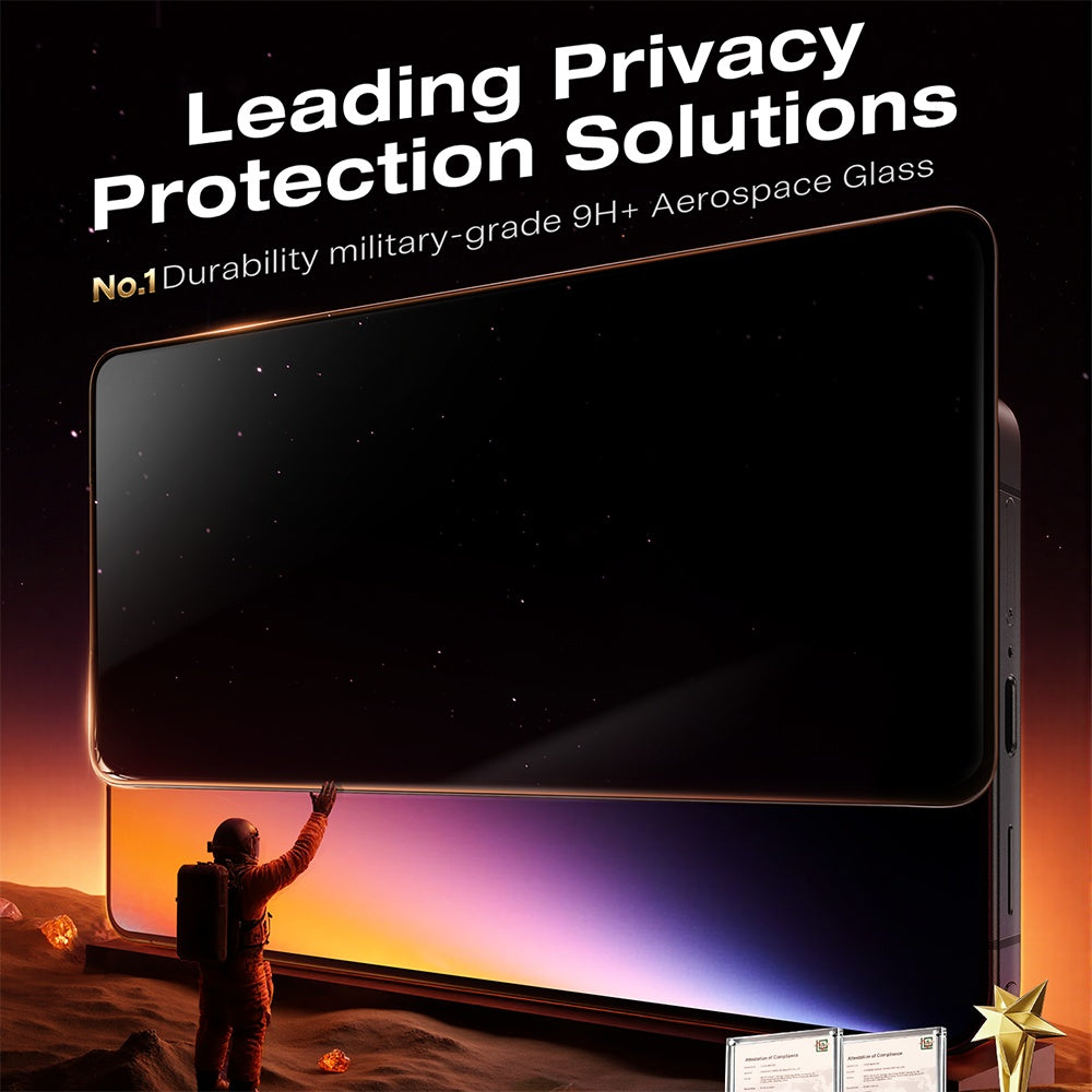 Torras GlassGo Install Master Privacy Screen Protector for Samsung Galaxy S26 Ultra S948, Tempered Glass, Full Glue