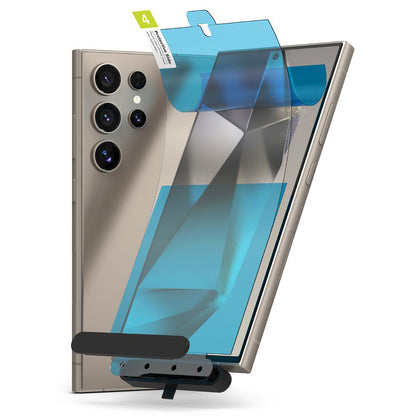 Película Protetora de Ecrã Ringke Dual Easy para Samsung Galaxy S24 Ultra S928, Plástico, Conjunto de 2 peças