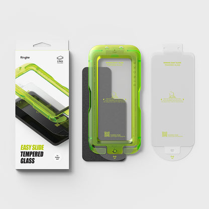 Película Protetora de Ecrã Ringke Easy Slide para Samsung Galaxy A57 5G, Vidro Temperado, Colagem Total, Conjunto de 2 peças