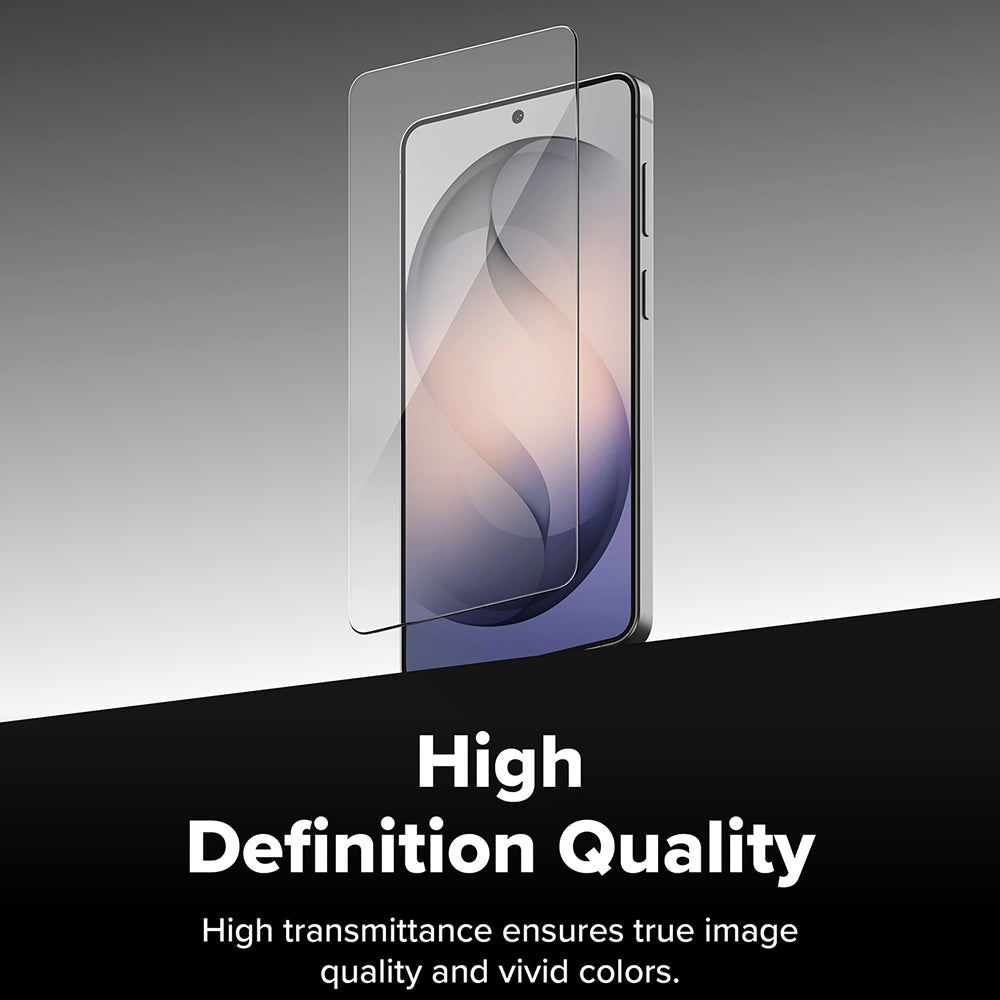 Película Protetora de Ecrã Ringke Easy Slide para Samsung Galaxy S26 S942, Vidro Temperado, Colagem Total, Conjunto de 2 Peças