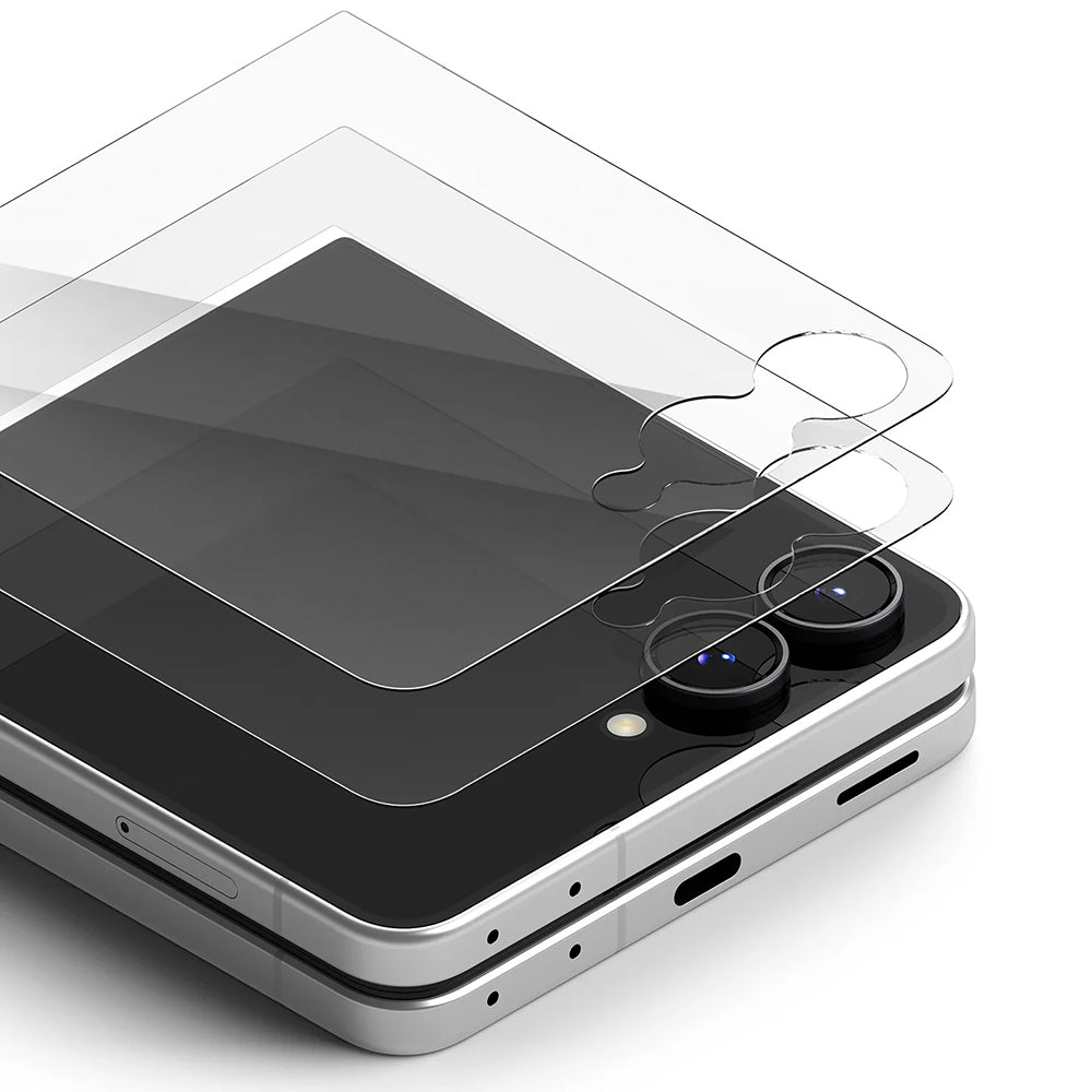Película protetora para ecrã exterior Ringke Pro para Samsung Galaxy Z Flip8 F776, vidro temperado, cola total, conjunto de 2 unidades