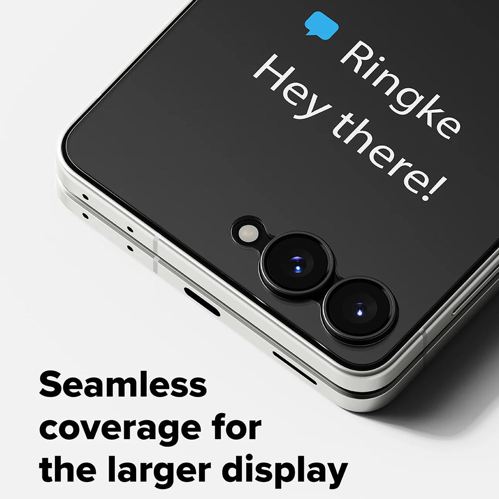 Película protetora para ecrã exterior Ringke Pro para Samsung Galaxy Z Flip8 F776, vidro temperado, cola total, conjunto de 2 unidades