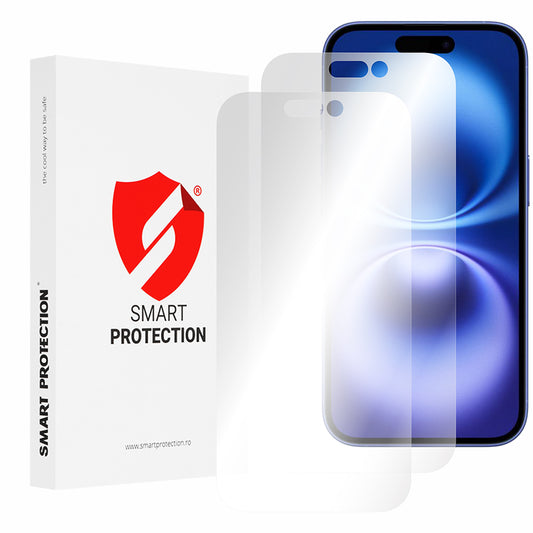 Película protetora de ecrã Smart Protection Premium Classic para Apple iPhone 16, Plástico, Conjunto de 2 unidades