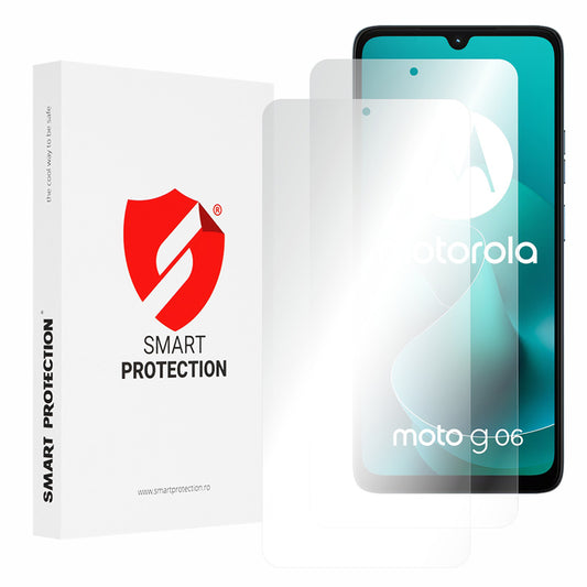 Película Protetora de Ecrã Smart Protection Premium Classic para Motorola Moto G06 Power / G06, Plástico, Cola Total, Conjunto de 2 peças