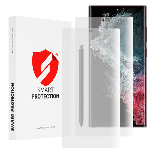Película protetora de ecrã Smart Protection Premium Classic para Samsung Galaxy S22 Ultra 5G S908, Plástico, Conjunto de 2 unidades