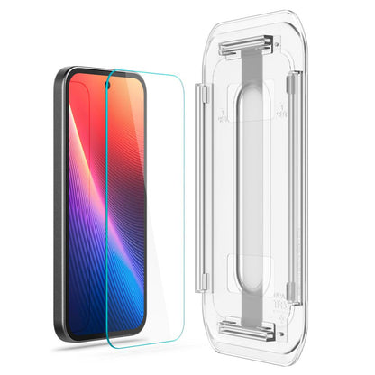 Película Protetora de Ecrã Spigen GlastR EZ FIT para Google Pixel 9a, Vidro Temperado, Full Glue, Conjunto de 2 peças AGL08938