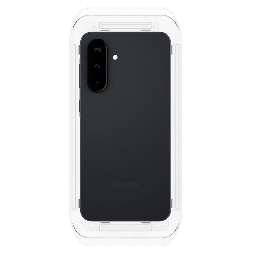 Película protetora de ecrã Spigen GlastR EZ FIT para Samsung Galaxy A36 A366, Vidro Temperado, Cola Total, Conjunto de 2 peças AGL09202