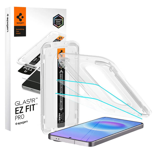 Película Protetora de Ecrã Spigen GlastR EZ FIT Pro HD para Samsung Galaxy A57 5G, Vidro Temperado, Colagem Completa, Conjunto de 2 peças AGL11397