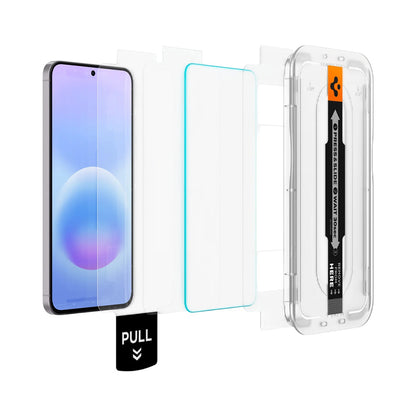 Película Protetora de Ecrã Spigen GlastR EZ FIT Pro HD para Samsung Galaxy A57 5G, Vidro Temperado, Colagem Completa, Conjunto de 2 peças AGL11397