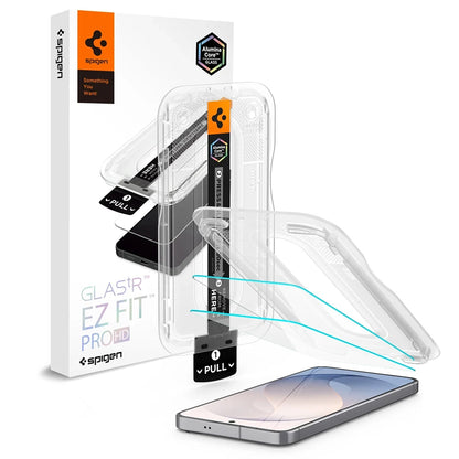 Película protetora de ecrã Spigen GlastR EZ FIT Pro HD para Samsung Galaxy S26 FE S741, Vidro Temperado, Cola Total, Conjunto de 2 unidades AGL11811