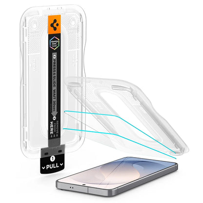 Película protetora de ecrã Spigen GlastR EZ FIT Pro HD para Samsung Galaxy S26 FE S741, Vidro Temperado, Cola Total, Conjunto de 2 unidades AGL11811