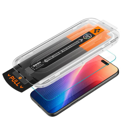 Película Protetora de Ecrã Spigen GlastR EZ FIT Pro para Apple iPhone 17 Pro Max / 16 Pro Max, Vidro Temperado, Colagem Total