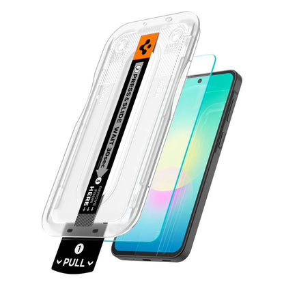 Película protetora de ecrã Spigen GlastR EZ FIT Pro para Samsung Galaxy A27 5G, Vidro Temperado, Cola Total, Conjunto de 2 unidades AGL11809