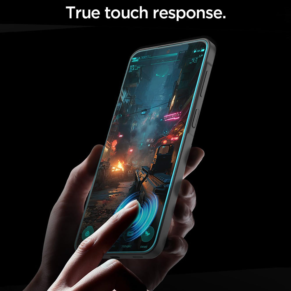 Película protetora de ecrã Spigen GlastR EZ FIT Pro para Samsung Galaxy A27 5G, Vidro Temperado, Cola Total, Conjunto de 2 unidades AGL11809