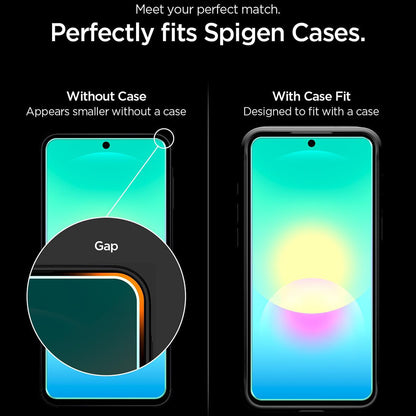 Película protetora de ecrã Spigen GlastR EZ FIT Pro para Samsung Galaxy A27 5G, Vidro Temperado, Cola Total, Conjunto de 2 unidades AGL11809