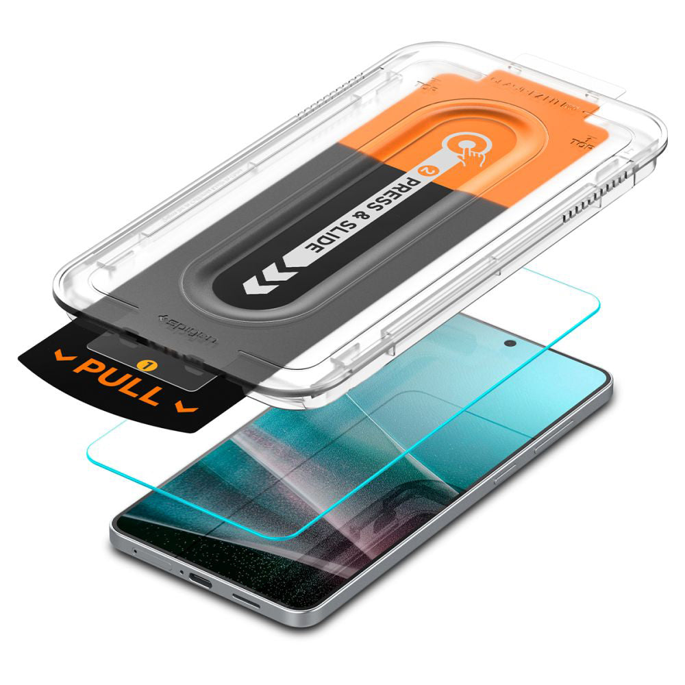 Película Protetora de Ecrã Spigen GlastR EZ FIT Pro para Samsung Galaxy S25 Edge S937, Vidro Temperado, Colagem Total