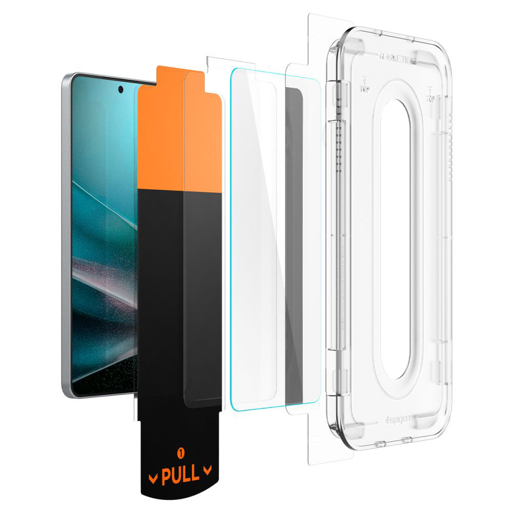Película Protetora de Ecrã Spigen GlastR EZ FIT Pro para Samsung Galaxy S25 Edge S937, Vidro Temperado, Colagem Total
