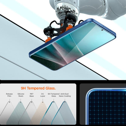Película Protetora de Ecrã Spigen GlastR EZ FIT Pro para Samsung Galaxy S25 Edge S937, Vidro Temperado, Colagem Total