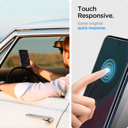 Spigen GlastR Slim Screen Protector for Samsung Galaxy XCover7 Pro / Xcover7 G556, Tempered Glass, Full Glue, Set of 2 pieces AGL09407