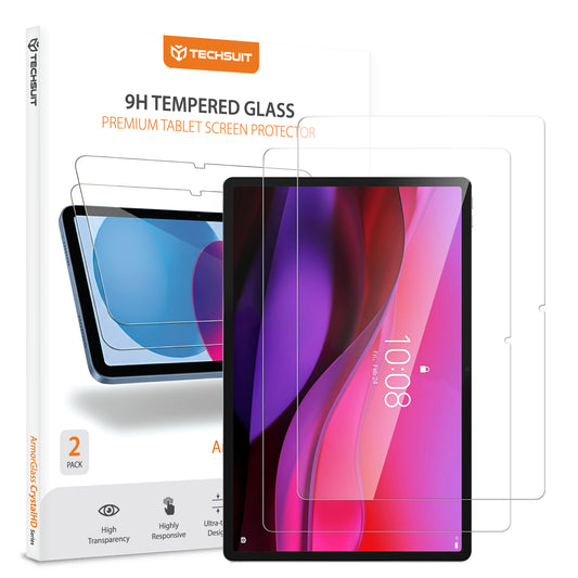 Película Protetora de Ecrã Techsuit ArmorGlass CrystalHD para Lenovo Yoga Tab Plus, Vidro Temperado, Full Glue, Conjunto de 2 peças.