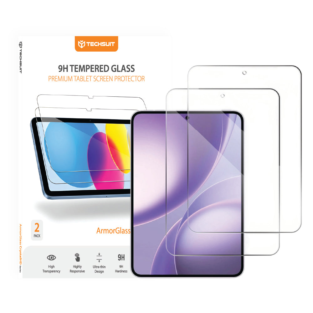 Película protetora de ecrã Techsuit ArmorGlass CrystalHD para Oppo Pad Mini, vidro temperado, cola total, conjunto de 2 unidades