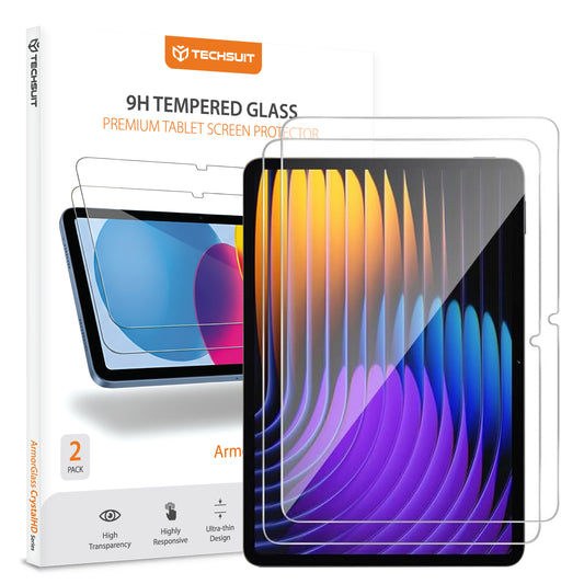 Película Protetora de Ecrã Techsuit ArmorGlass CrystalHD para Xiaomi Pad 7 / 7 Pro, Vidro Temperado, Full Glue, Conjunto de 2 peças