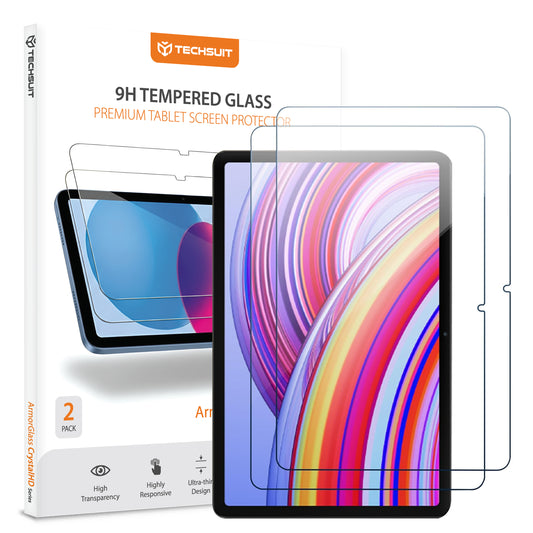 Película Protetora de Ecrã Techsuit ArmorGlass CrystalHD para Xiaomi Redmi Pad Pro / Pad Pro 5G / Poco Pad, Vidro Temperado, Full Glue, Conjunto de 2 peças.