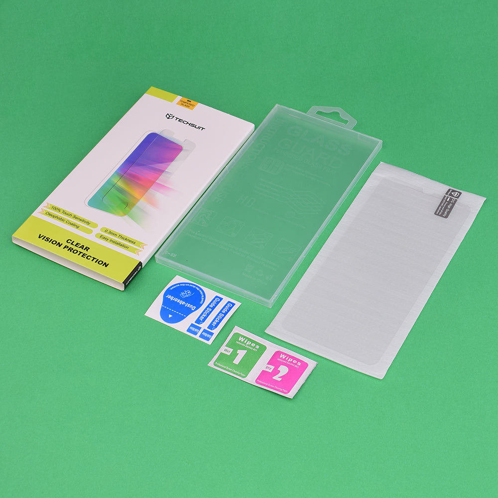 Película Protetora de Ecrã Techsuit Clear Vision para Apple iPhone 17 Pro Max, Vidro Temperado, Colagem Total