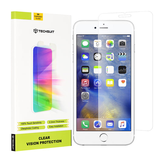Película protetora de ecrã Techsuit Clear Vision para Apple iPhone 6s Plus / 6 Plus, Vidro Temperado, Cola Total