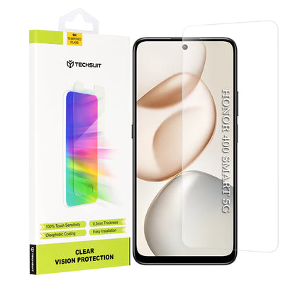 Película Protetora de Ecrã Techsuit Clear Vision para Honor 400 Smart 4G / X7d 4G / 400 Smart 5G / X7c / 200 Smart, Vidro Temperado, Colagem Total