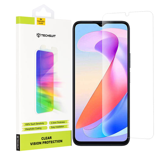 Película protetora de ecrã Techsuit Clear Vision para Honor X6a, Vidro Temperado, Cola Total