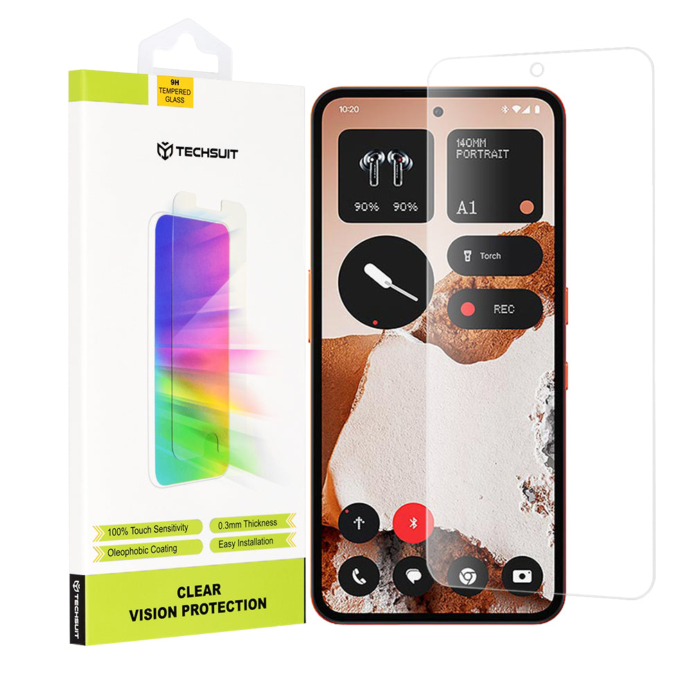 Película protetora de ecrã Techsuit Clear Vision para Nothing CMF Phone 2 Pro, Vidro Temperado, Cola Total
