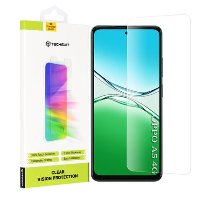 Película protetora de ecrã Techsuit Clear Vision para Oppo A5 4G, Vidro Temperado, Cola Total