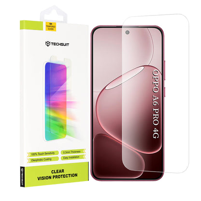 Película Protetora de Ecrã Techsuit Clear Vision para Oppo A6 Pro 5G / A6 Pro 4G, Vidro Temperado, Colagem Total