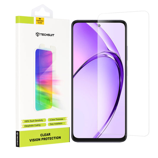 Película protetora de ecrã Techsuit Clear Vision para Oppo A80, Vidro Temperado, Cola Total