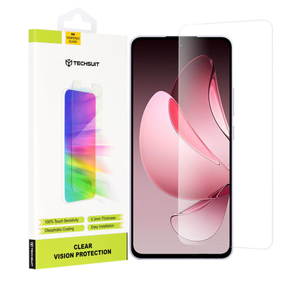 Película protetora de ecrã Techsuit Clear Vision para Oppo Reno13 FS 5G / Reno13 F 4G / Reno13 F, Vidro Temperado, Cola Total
