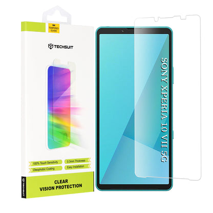 Película protetora de ecrã Techsuit Clear Vision para Sony Xperia 10 VII, Vidro Temperado, Cola Total