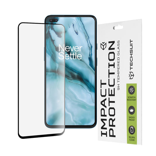 Película protetora de ecrã Techsuit M1 para OnePlus Nord, Vidro Temperado, Full Glue, 111D, Preto