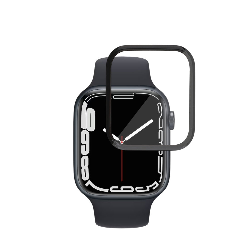 Película Protetora de Ecrã Techsuit Nano Flex para Apple Watch Series 9 / 8 / 7 45mm, Plástico, Conjunto de 2 peças, Preta