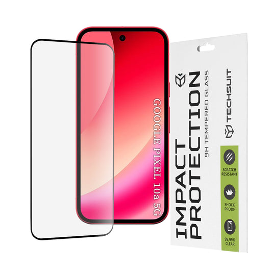 Película de Proteção de Ecrã Techsuit para Google Pixel 10a, Vidro Temperado, Full Glue, 111D, Preta